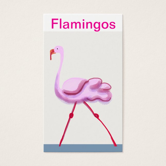 Rosa flamingo visitkort (Framsidan)