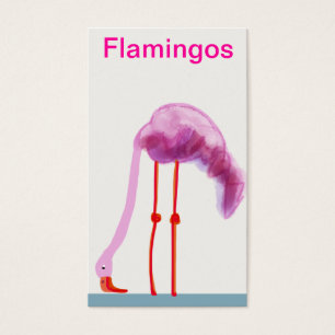 Rosa flamingo visitkort