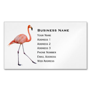 Rosa Flamingo Visitkortmagnet