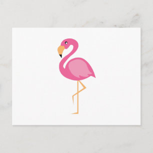 Rosa Flamingo Vykort