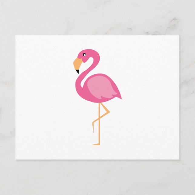 Rosa Flamingo Vykort (Framsida)