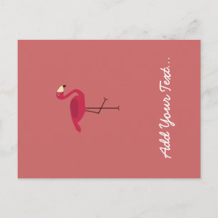 Rosa Flamingo Vykort