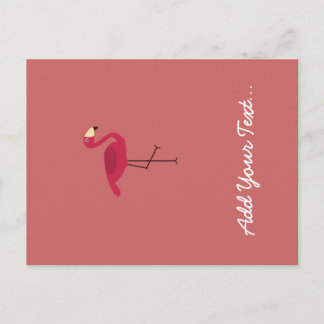 Rosa Flamingo Vykort