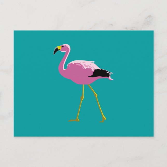 Rosa Flamingo Vykort (Framsida)