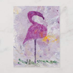 Rosa Flamingo-vykort Vykort