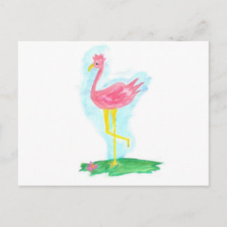 Rosa Flamingo-vykort Vykort