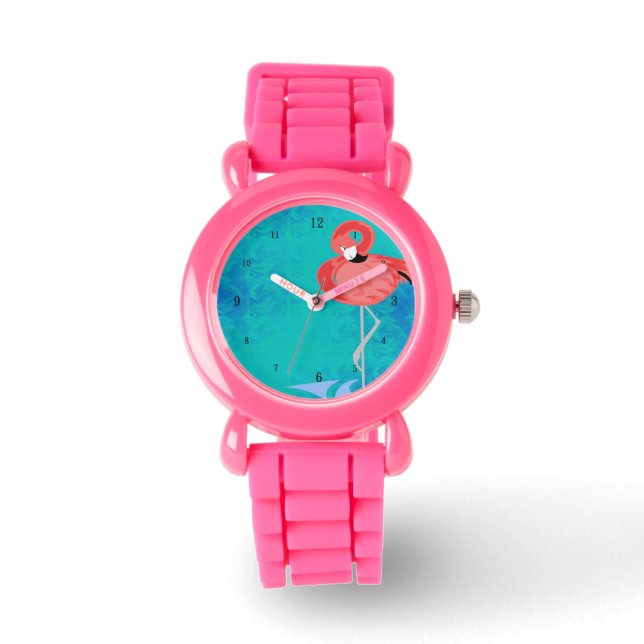 Rosa Flamingo Watch Armbandsur (Framsida)