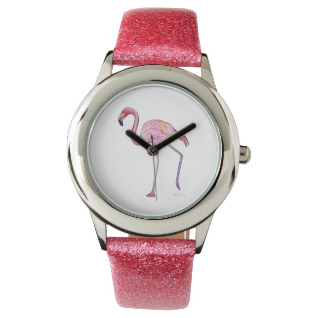 Rosa Flamingo Watch Armbandsur (Framsida)