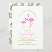 Rosa Flamingo Watercolor Baby Shower