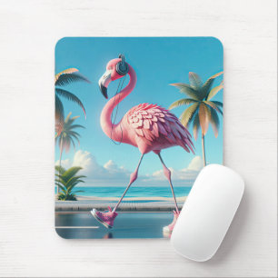 Rosa Flamingo Wearing Sneakers Musmatta