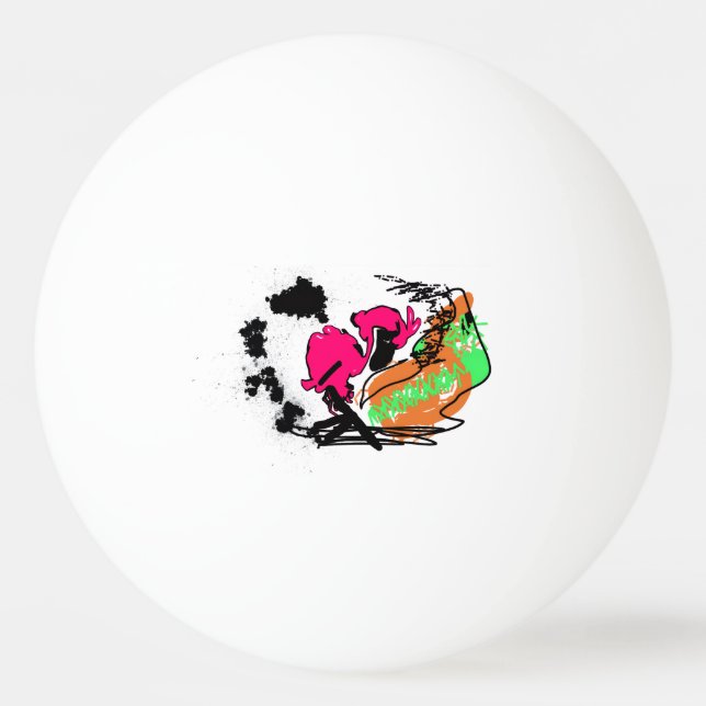 Rosa flamingo WILDONE Pingisboll (Framsidan)