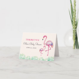 Rosa Flamingobaby showertack Tack Kort