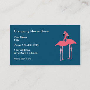 Rosa Flamingodesign Visitkort