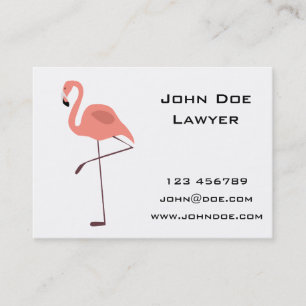 Rosa Flamingofågelillustration Visitkort