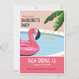 Rosa flamingofloat inviterar till möhippa inbjudningar