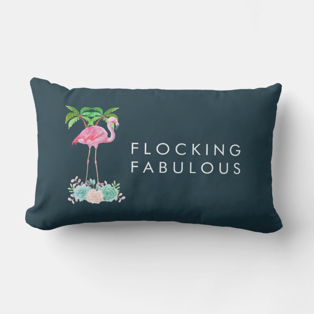 Rosa FlamingoFlocking Fabulous Lumbarkudde (Framsida)