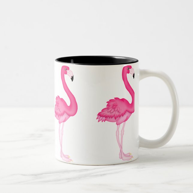 Rosa Flamingokaffemugg Två-Tonad Mugg (Höger)