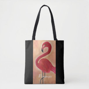 Rosa Flamingokonst för personlig Tygkasse