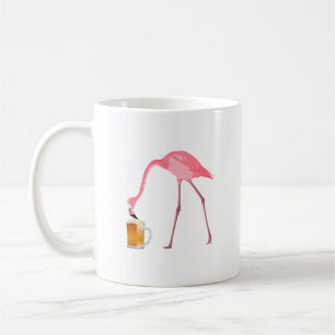 Rosa Flamingoölälskare Kaffemugg