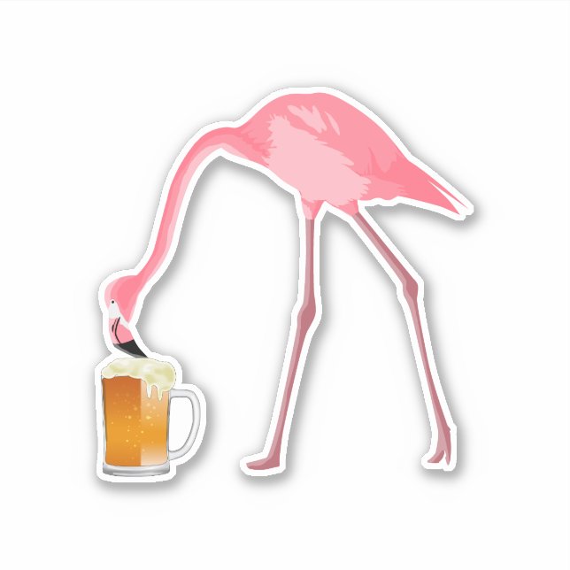 Rosa Flamingoölälskare Klistermärken (Framsida)
