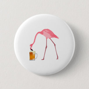 Rosa Flamingoölälskare Knapp