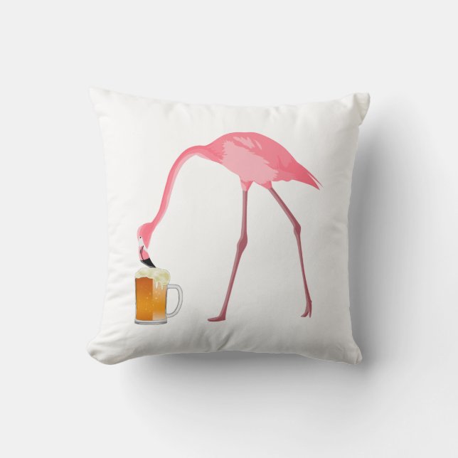 Rosa Flamingoölälskare Kudde (Framsida)