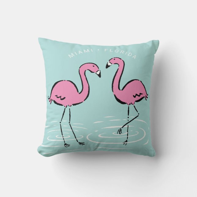 Rosa Flamingopersonlig Kudde (Framsida)