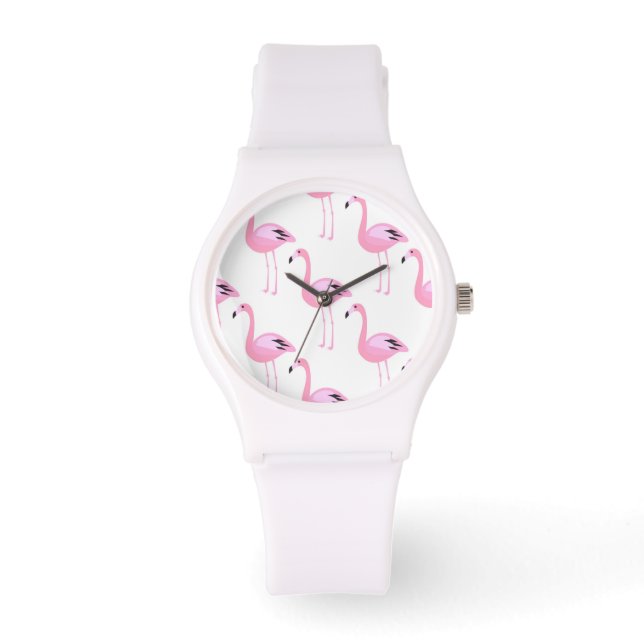 Rosa Flamingos 2 Armbandsur (Framsida)