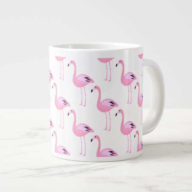 Rosa Flamingos 2 Jumbo Mugg (Framsida höger)