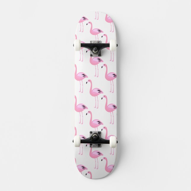 Rosa Flamingos 2 Skateboard Bräda 19,5 Cm (Framsida)
