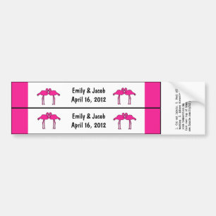 Rosa Flamingos Anpassningsbar Vattenflaska Labels Bildekal