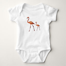 Rosa Flamingos Baby Jersey Bodykostym Tee Shirt