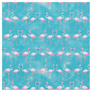Rosa Flamingos Beach-sommaren Tyg