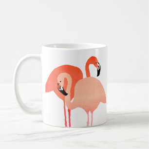 Rosa Flamingos Beach Wedding Kaffemugg