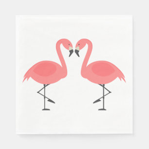 Rosa Flamingos Bröllop, Möhippa Luau Summer Pappersservett