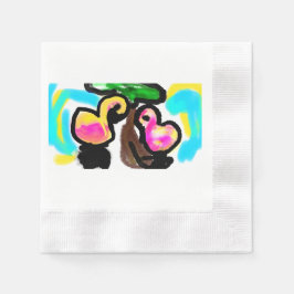 Rosa flamingos Bröllop Pappersservett