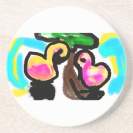 Rosa flamingos Bröllop Underlägg