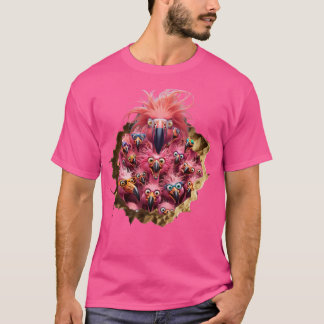 Rosa Flamingos Crazy och Funny! T Shirt