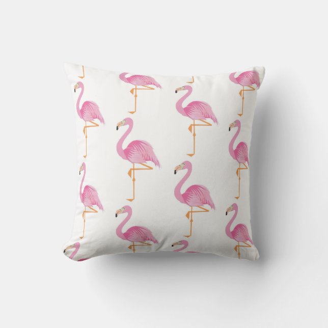 Rosa flamingos Dekorativ kudde (Framsida)