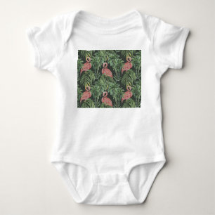 Rosa flamingos, den tropiska vintagen mönster. t shirt