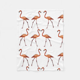 Rosa Flamingos Fleece Blanket, Small