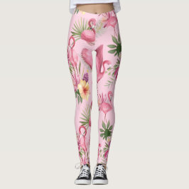 Rosa Flamingos Flight Leggings