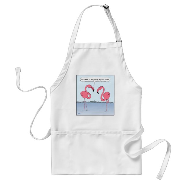 Rosa flamingos förkläde (Framsidan)