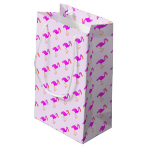 Rosa Flamingos Gift Bag - Färg / text