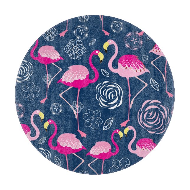Rosa Flamingos: Graphic Mörk Mönster (Framsidan)
