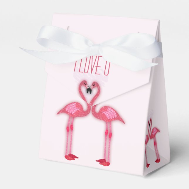 rosa flamingos - jag kärlek u - favbox presentaskar (Framsidan Sidan)