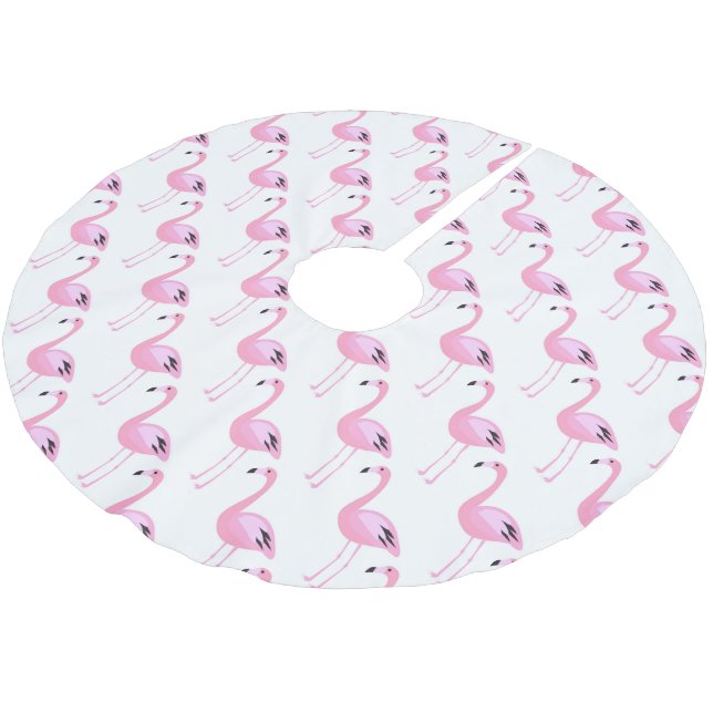 Rosa Flamingos Julgransmatta Borstad Polyester (Vinklad)