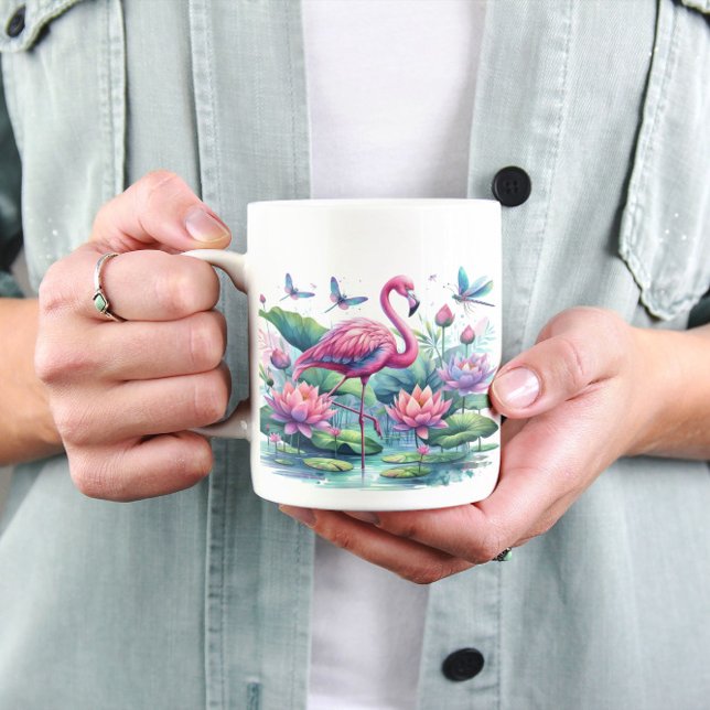 Rosa Flamingos Kaffemugg (Skapare uppladdad)