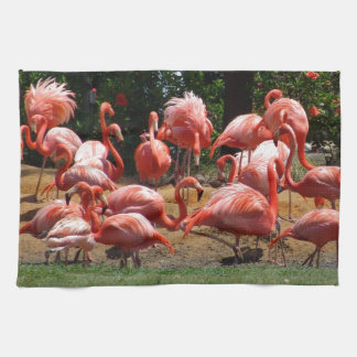 Rosa Flamingos Kökshandduk