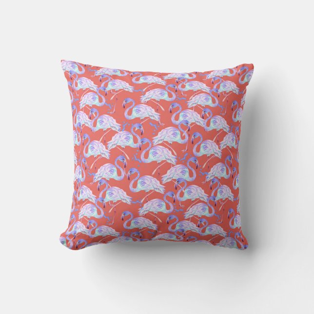 Rosa Flamingos Kudde (Framsida)